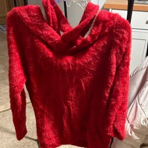 VENUS Vibrant Red Cowl Neck Sweater